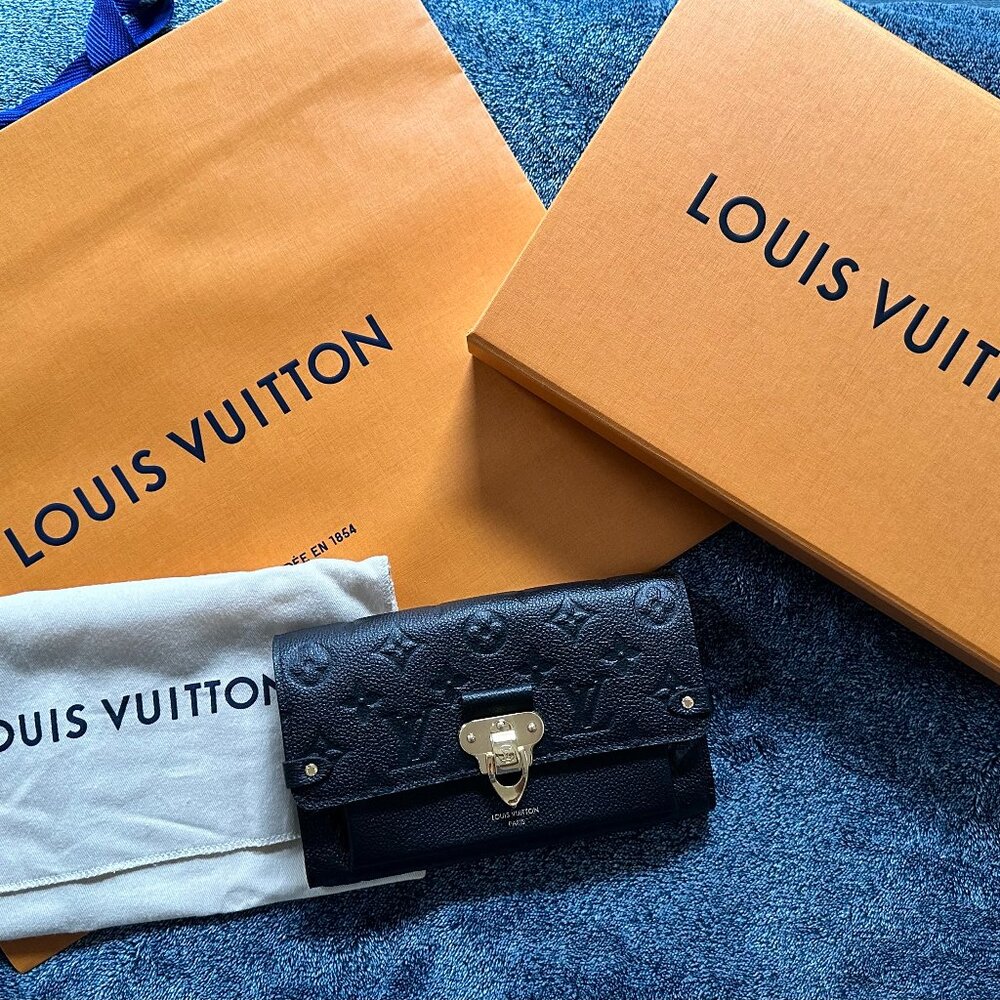 100% Authentic Louis Vuitton: Vavin Chain Wallet-Black MNG